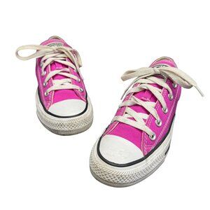 Converse Chuck Taylor All Star Low-Top Pink Canvas Sneaker Women's Lace-Up, Sz 6